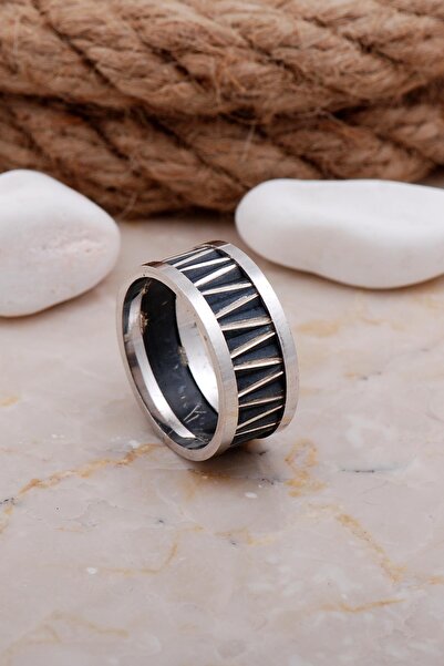 Sümer Telkari Tasarım Elişi Gümüş Erkek Alyans 14