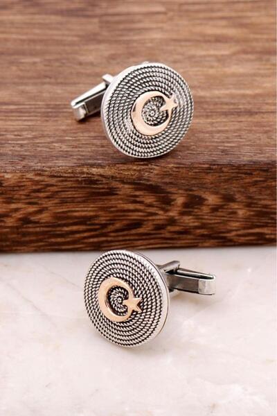 Sümer Telkari TELKARİ EL SARMASI AY YILDIZ KOL DÜĞMESİ 19