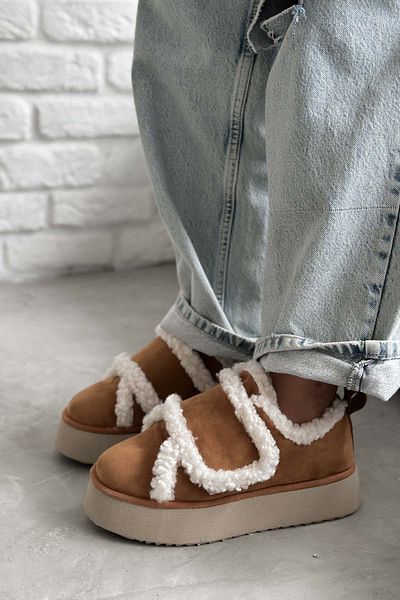 Shoebutik Λούτρινα αθλητικά παπούτσια Simba Tan Strap