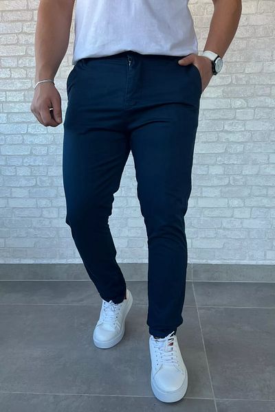 MİSHAR İTALİA Navy Blue Men's Pocket Trousers