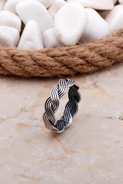 Sümer Telkari Örgü Tasarım Gümüş Yüzük 3686