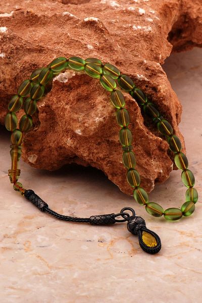 Sümer Telkari Master Work - Fire Amber Kazaziye Silver Prayer Beads 356