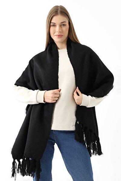 kdm kadim tekstil Yumuşak Dokulu Püsküllü Uzun Kadın Atkı