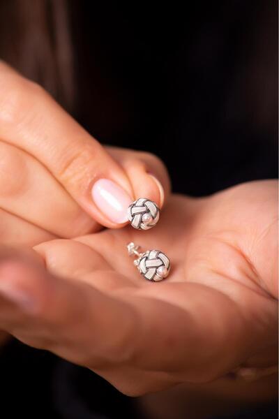 Sümer Telkari Kazaziye El Sarması Mini Gümüş Küpe 491