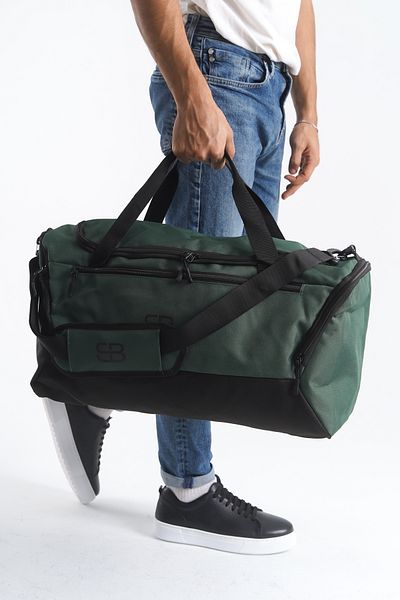 Solo Bag حقيبة رياضية يومية من القماش للجنسين متوسطة الحجم للياقة البدنية والسفر مع حجرة للأحذية