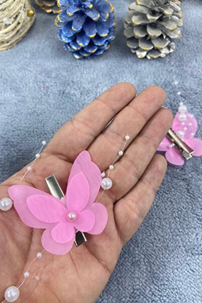 Hobigram Handmade Pink Butterfly Buckle Organization Girl Buckle Hair Accessory Children's Buckle – Hair Band