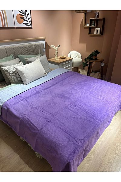 Sesli Bohemhouse Double Sided Plain Cotton Blanket - 2000Gr 200X220Cm