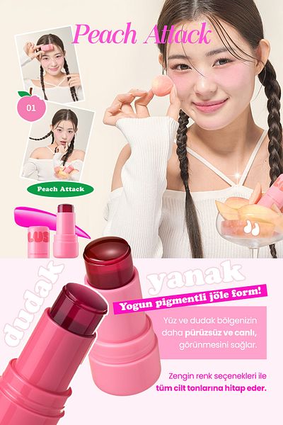 ELENSILIA Plush Jelly - Cheek and Lip Coloring Gel Tint, Plush Blush and Lip Set