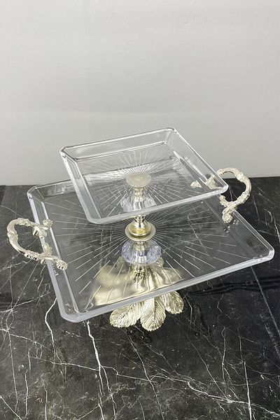 MAY HOME طبق تقديم كوكيز زجاجي من الجيل الجديد