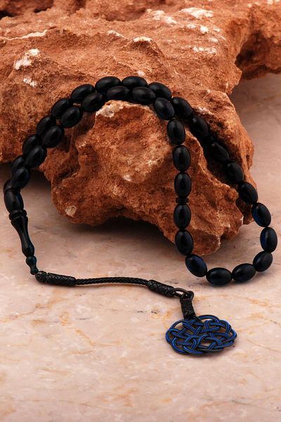 Sümer Telkari Master Work Moire - Silver Prayer Beads with Kazaziye Embroidery, Fire Amber 359