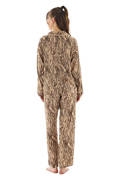 Anıl Kadın Uzun Kollu Boydan Düğmeli Pijama Takımı 11500