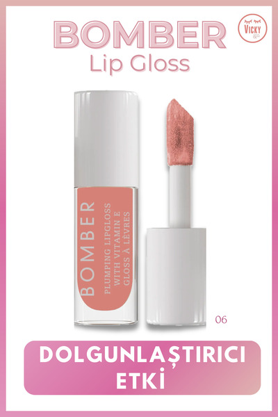 Vicky Co Bomber Dolgunlaştırıcı Lipgloss (Hacim Veren Dudak Parlatıcısı) - No:6