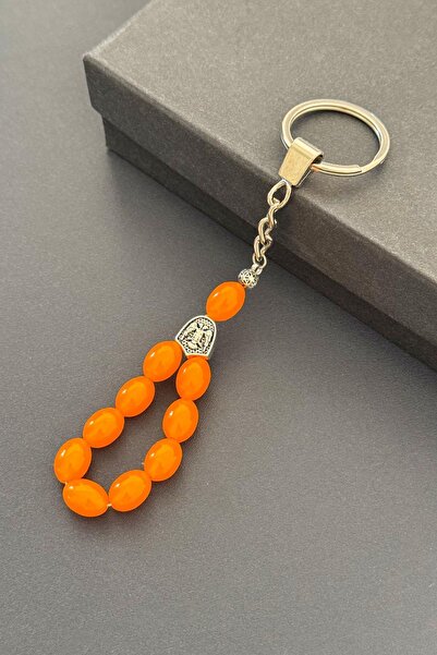 TESBİHKENTİ Μπρελόκ Πορτοκαλί Ροζάριο που Συμπληρώνει την Κομψότητα