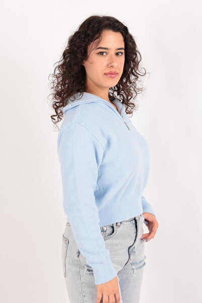 Hadise 2113 Yarım Fermuarlı Balıkçı Yaka Kazak