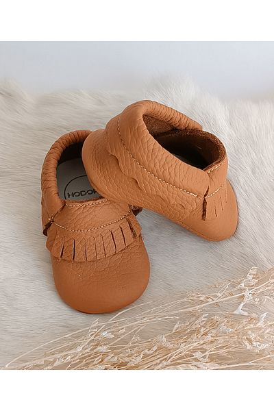 Hodore Rocco Cinnamon Leather Baby Moccasin