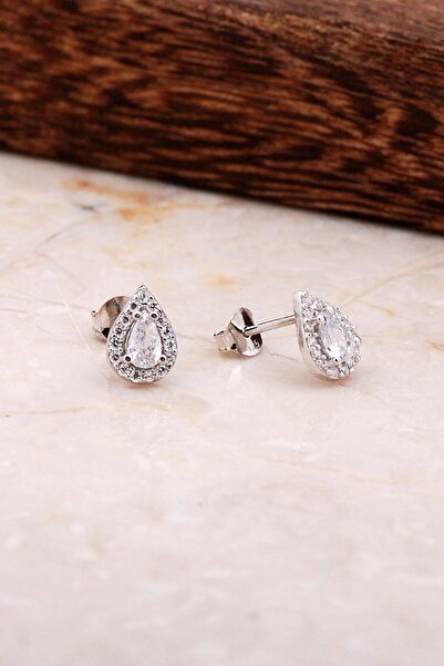 Sümer Telkari Pırlanta Montürlü Gümüş Küpe 4820