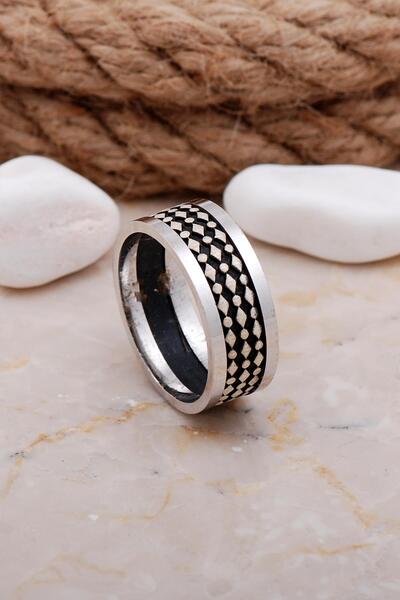 Sümer Telkari Tasarım Elişi Gümüş Erkek Alyans 06