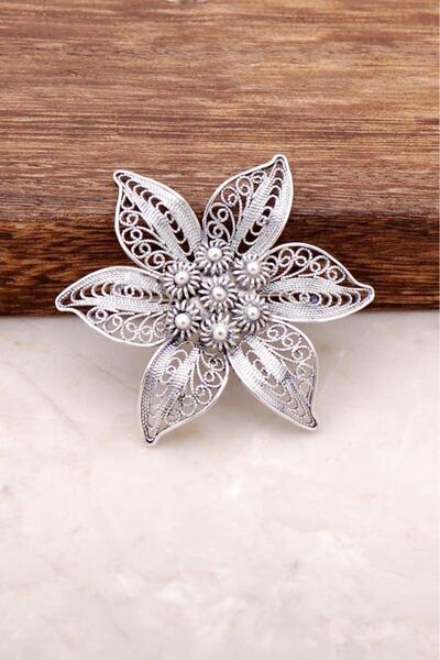 Sümer Telkari Telkari İşlemeli Deniz Yıldızı Gümüş Broş 272