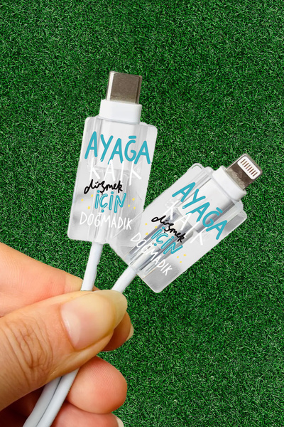 WANNA PROTECT Type-C - Lightning Iphone  Samsung Xiaomi Uyumlu Yumuşak Silikon Kablo Ucu Koruyucu