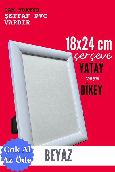 CreaWitch 18X24 cm Photo Picture Frame Standing Backrest or Wall Hanging White