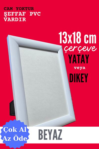 CreaWitch Ramă foto albă de 13x18 cm - pentru suspendare pe podea și pe perete
