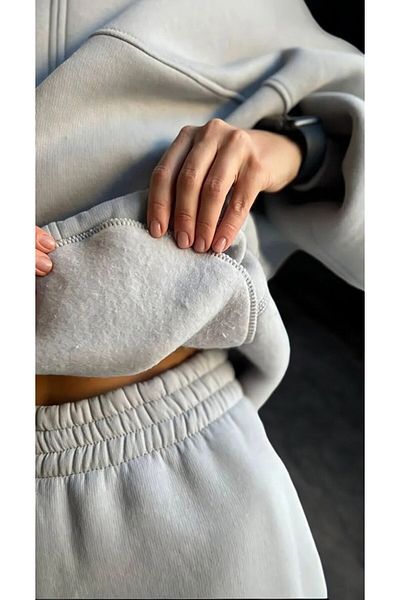 Flow MİSSEALE GRAY Women's Oversize Printed Tracksuit Set