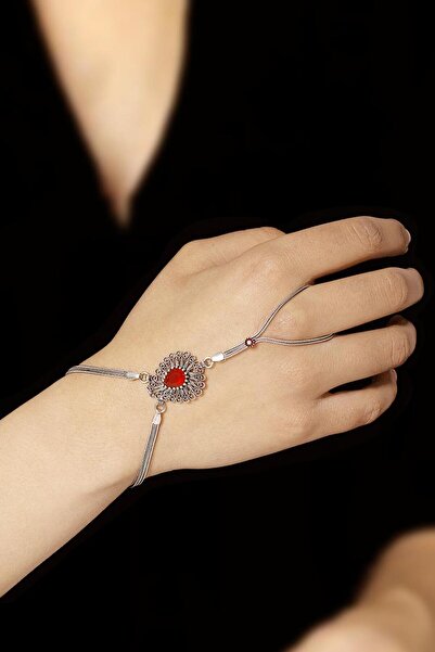 Sümer Telkari Telkari Damla Taşlı Şahmeran Gümüş Yüzüklü Bileklik 05