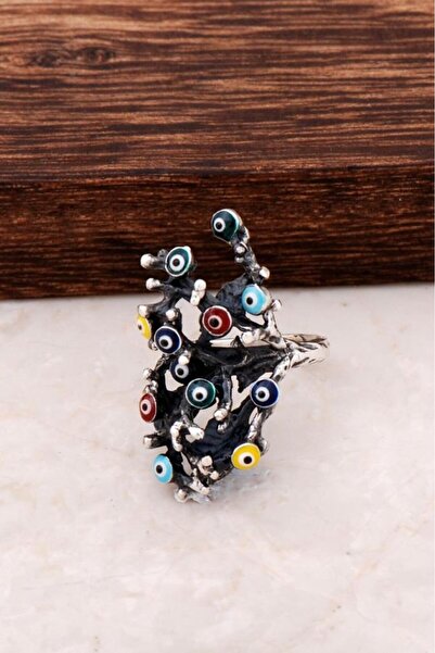 Sümer Telkari Hayat Ağacı Tasarım Gümüş Yüzük 789