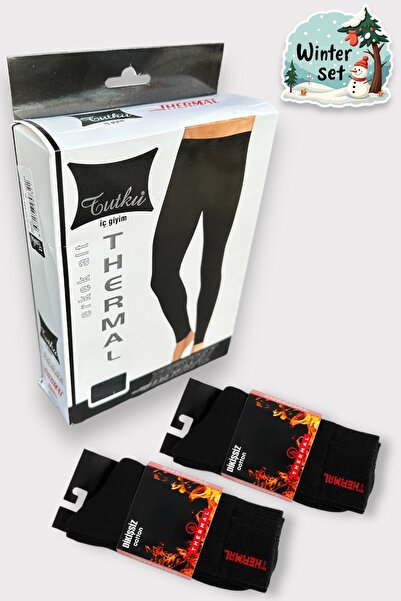 Katmirra Colanți termici Passion pentru bărbați și 2 perechi de șosete termic...