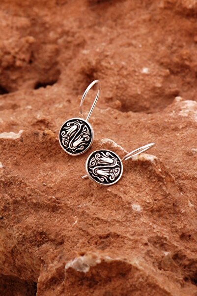 Sümer Telkari Laleli Mini Gümüş Küpe 6905