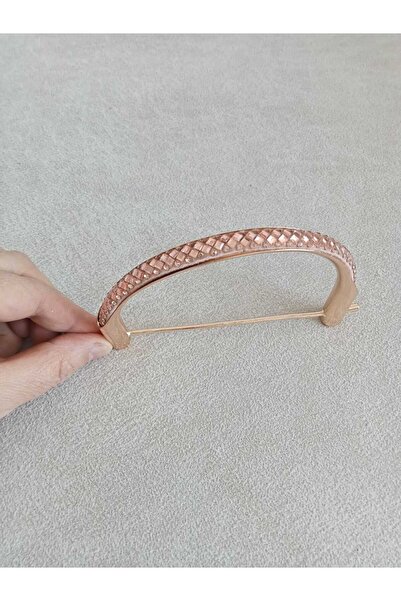 hobi duragı Gold Metal Üzeri Taşlı Şeritli Çanta Sapı