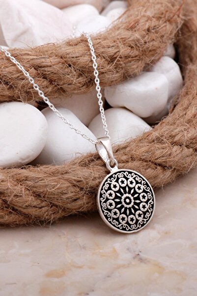 Sümer Telkari Anadolu Motifli Tasarım Gümüş Kolye 7796