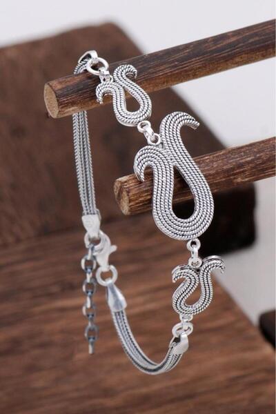 Sümer Telkari Lale Tasarım Telkari Gümüş Bileklik 3123