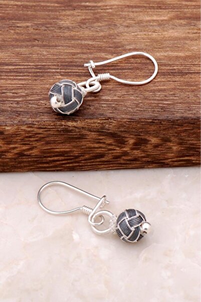 Sümer Telkari Kazaziye El Örmesi Iki Renk Gümüş Küpe 225