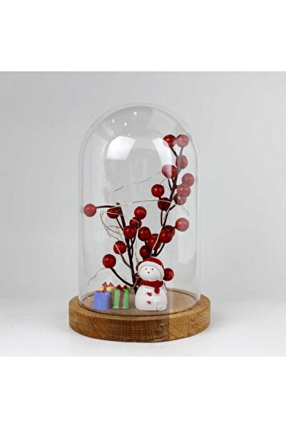 Genel Markalar Asorti Yılbaşı Kardan Adam Kokina Ahşap Fanus