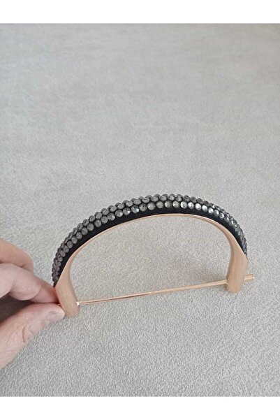 hobi duragı Gold Metal Üzeri Taşlı Şeritli Çanta Sapı