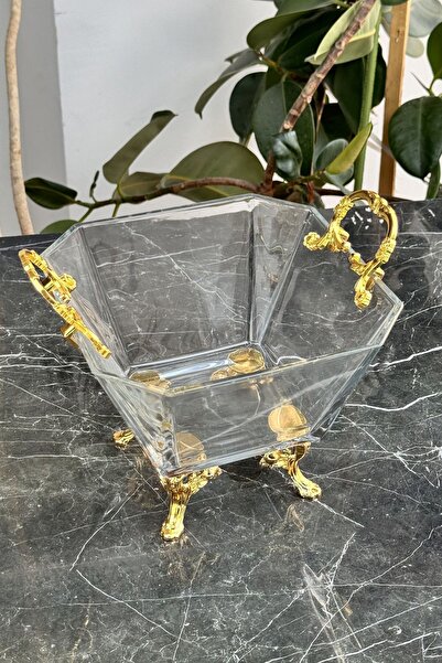 MAY HOME 2'li Cam Servis Sunum Seti Pasta & Kurabiye & Meyve & Makarna Tabağı