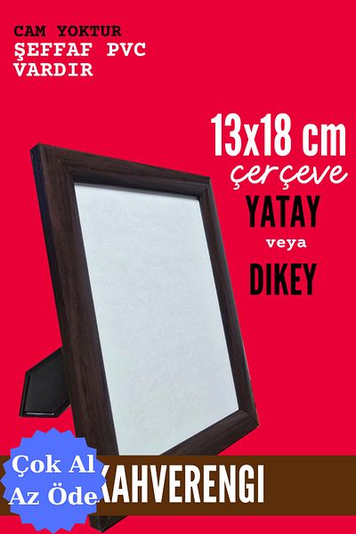 CreaWitch 13X18 cm Photo Picture Frame Standing Backrest or Wall Hanging Coffee