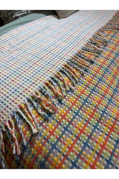 MaVaux Sesli Comfort Series Oversized Cotton Boxed Scotch Blanket 200X220 1750Gr