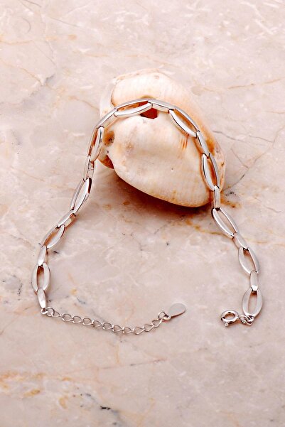 Sümer Telkari Kaburga Rodyumlu Gümüş Bileklik 3705