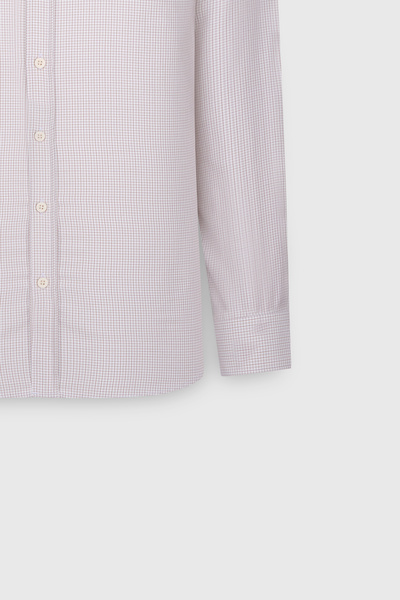 ALTINYILDIZ CLASSICS Men's Beige Cotton Slim Fit Slim Fit Buttoned Lapel Dobby Shirt