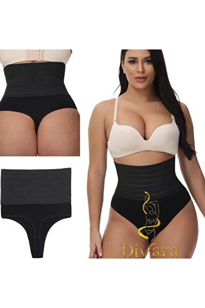 Divara Corset de slăbit din bumbac pieptănat pentru femei, mărimea 2