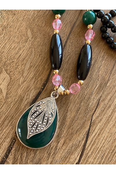 Store Green Charm Colorful Beads Mystic Style Women's Necklace