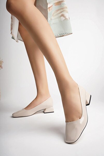 MUGGO Square Toe Lilith Guaranteed Short Heeled Women's Shoes