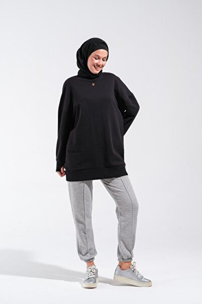 Plistre 2225_Φούτερ με γιακά ποδηλάτου Oversize