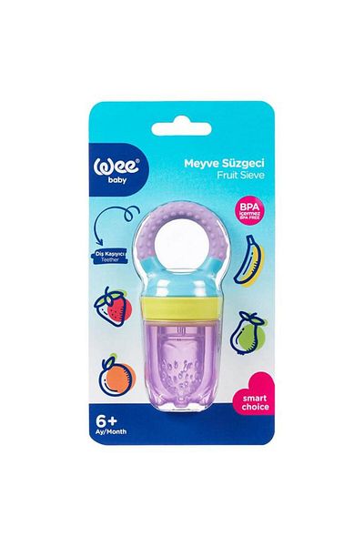 Wee Baby 207 Fruit Strainer with Teether Purple 6+ Months