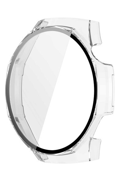 NovStrap واقي شاشة زجاجي وحافظة حماية من البولي كربونات الصلب متوافق مع ساعة Huawei Watch Gt5 Pro مقاس 46 ملم