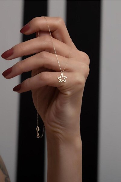 Bayar Gold 14 Ayar Altın Deniz Yıldızı Kolye