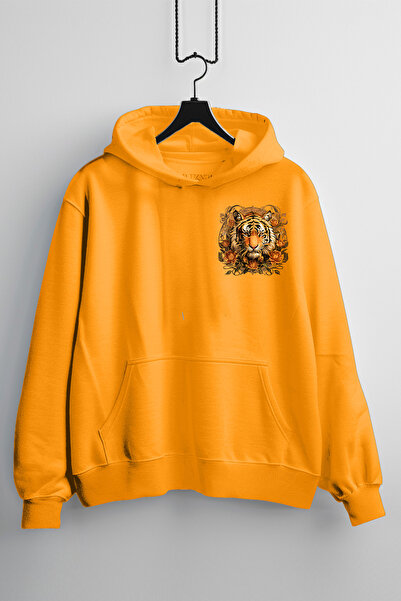 Zestia Hanorac unisex, Animale, Imprimeu cu design leopard, Regular, Hanorac ...