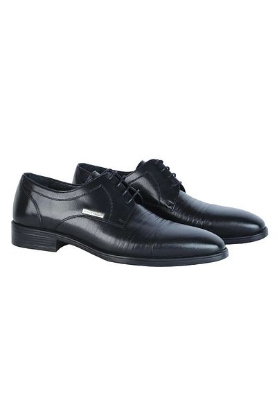 Pierre Cardin 120526 Кожени обувки с гумени връзки, черни